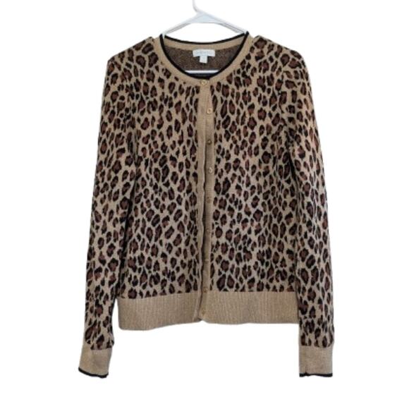 Charter Club Animal Print Button Cardigan - Picture 1 of 7